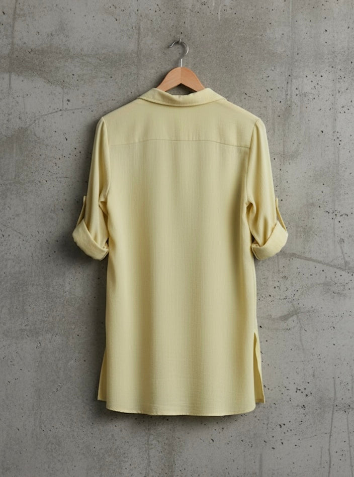 Pale Yellow Beach Shirt