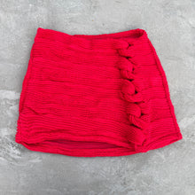 Load image into Gallery viewer, Hooked On You Mexican Chili Red Textured Mini Skirt
