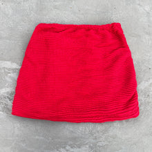 Load image into Gallery viewer, Hooked On You Mexican Chili Red Textured Mini Skirt
