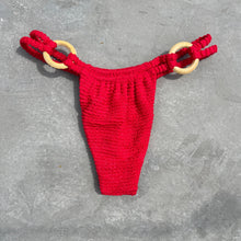 Load image into Gallery viewer, Mexican Chili Red Textured Kayla Bikini Bottom
