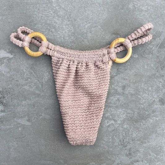 Sand Tropez Beige Textured Kayla Bikini Bottom