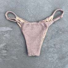 Load image into Gallery viewer, Sand Tropez Beige Textured Tanga Bikini Bottom
