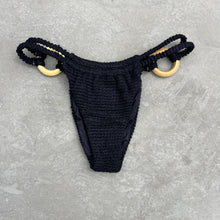 Load image into Gallery viewer, Onyx Textured Kayla Bikini Bottom
