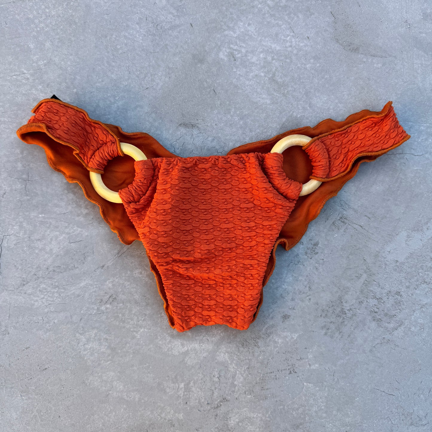 Sunkissed Amber Lili Ripple with 2 Rings Bikini Bottom