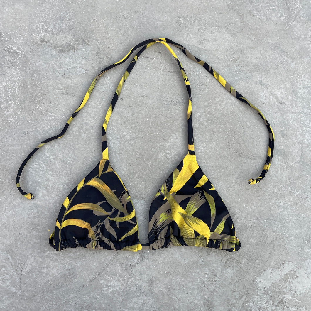 Yellow Jungle Triangle Bikini Top