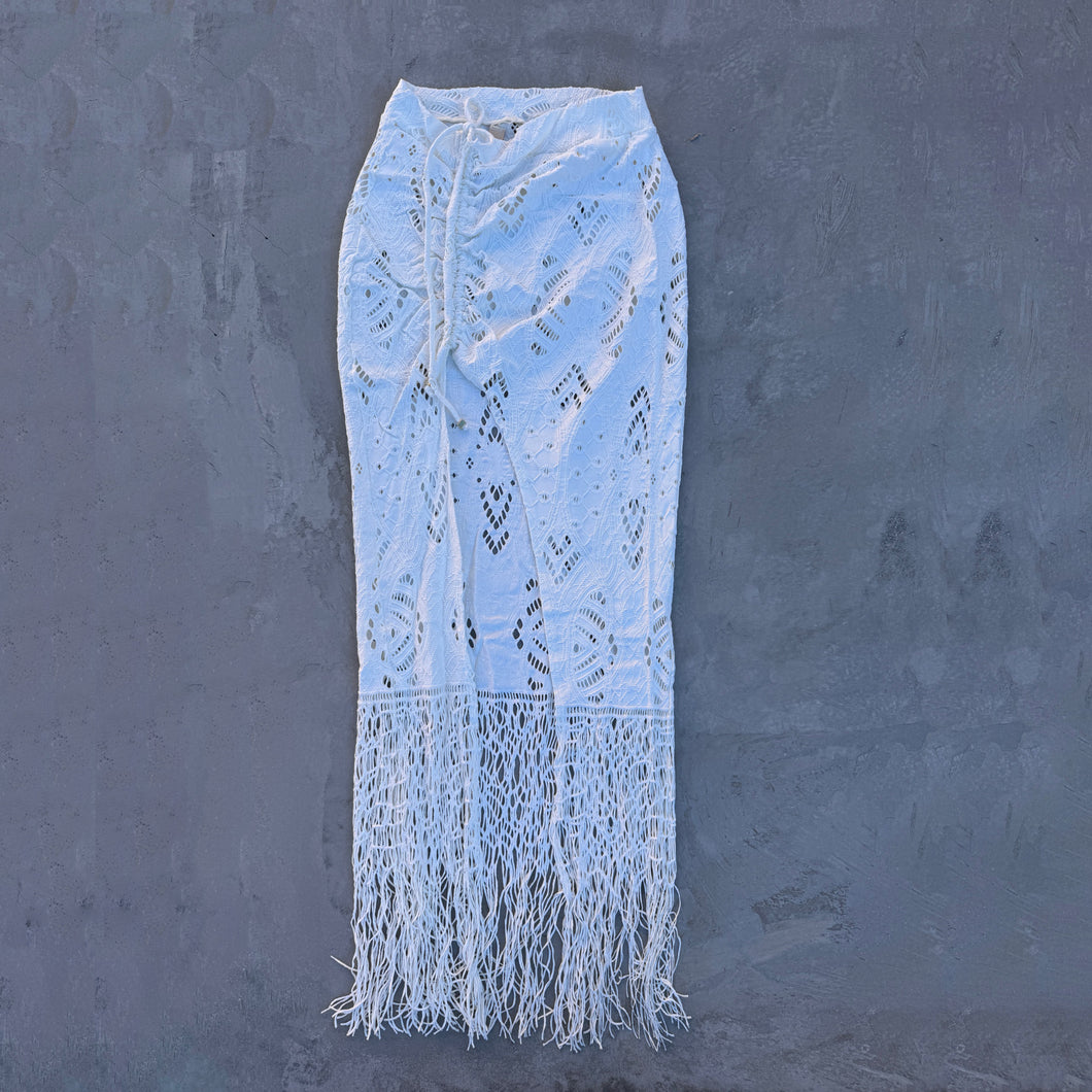 Pipa Offwhite Macrame Skirt