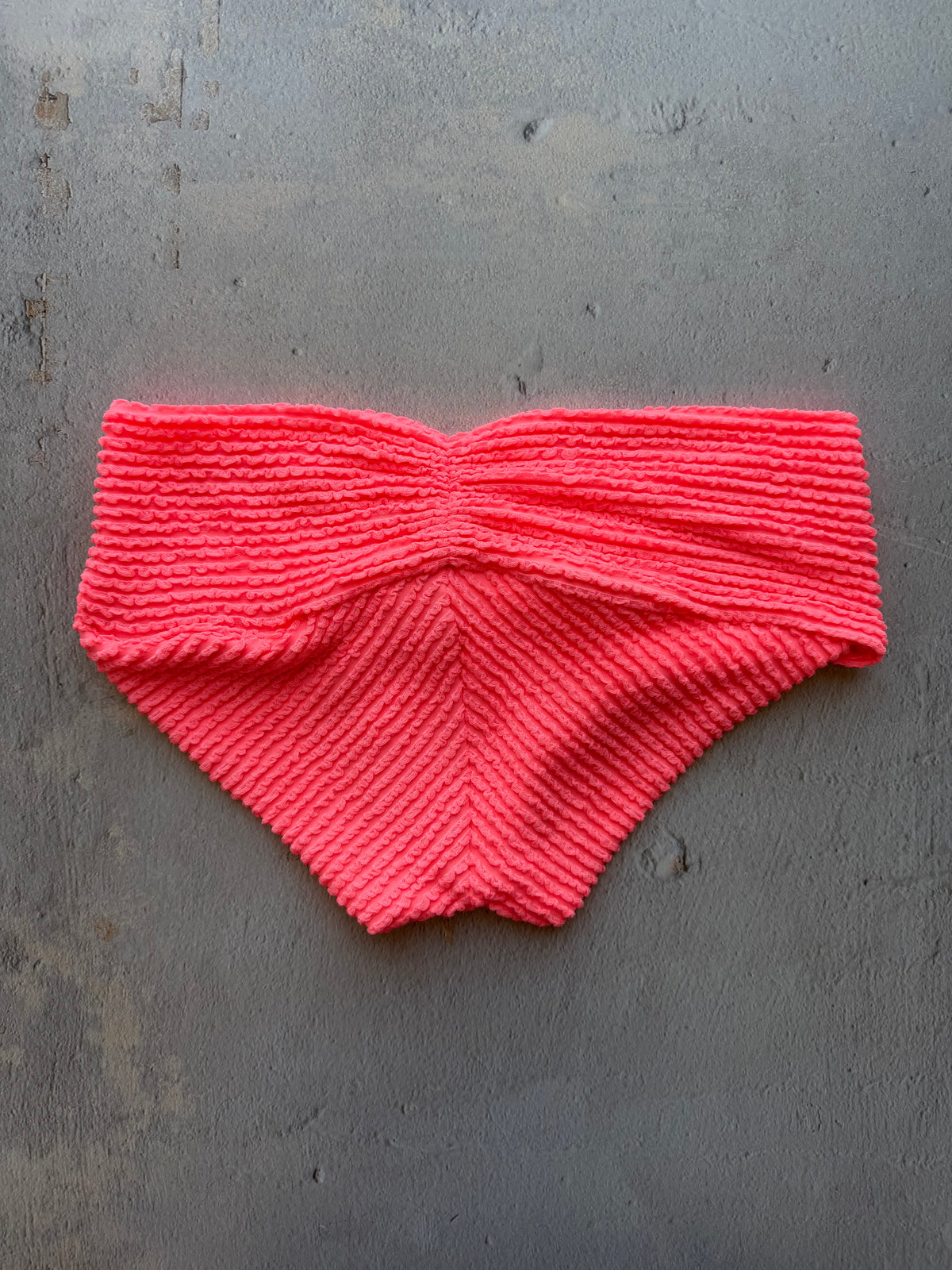 Neon Pink Flamingo Textured Melissa Bikini Bottom