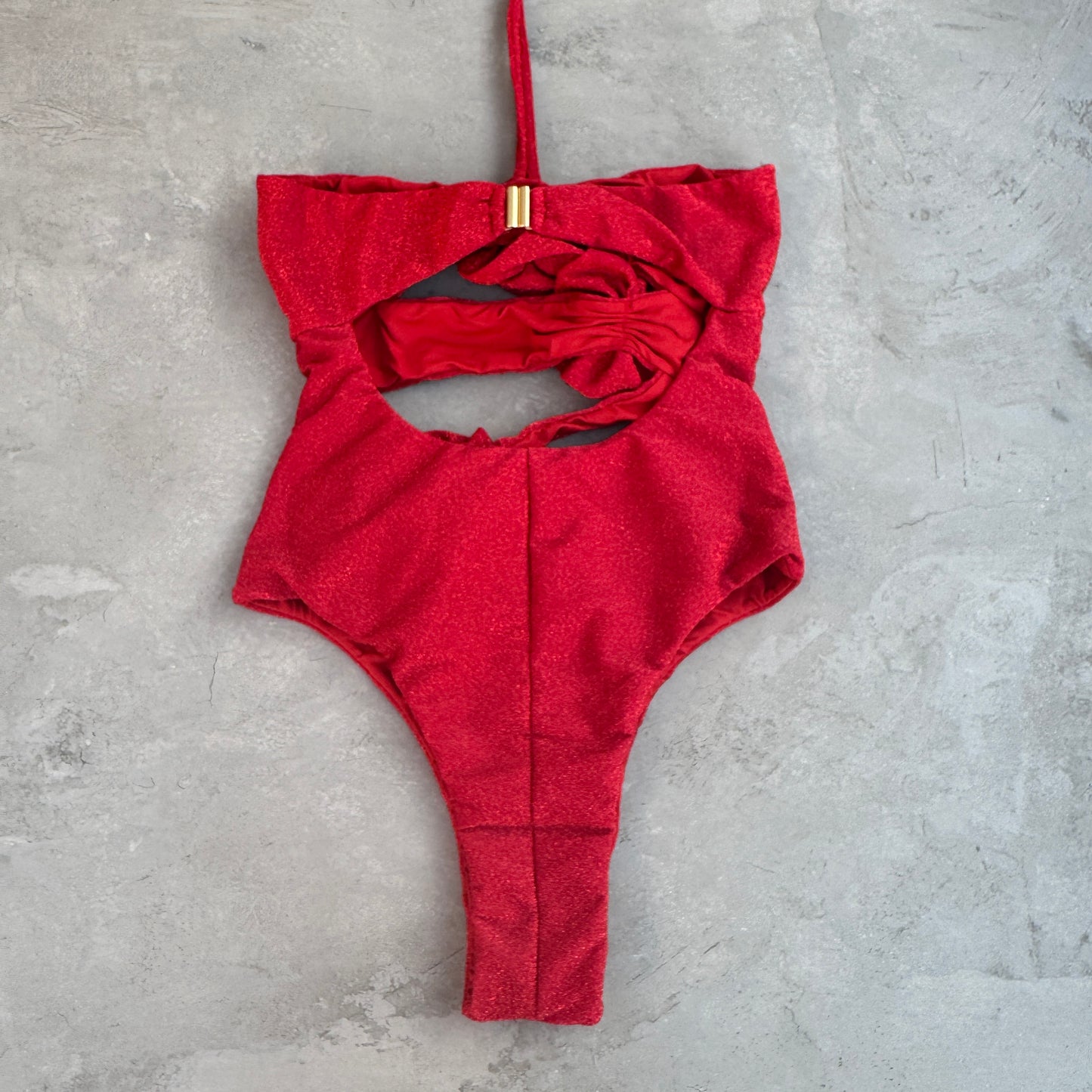 Laurice Red Sparkle One Piece Swimsuit
