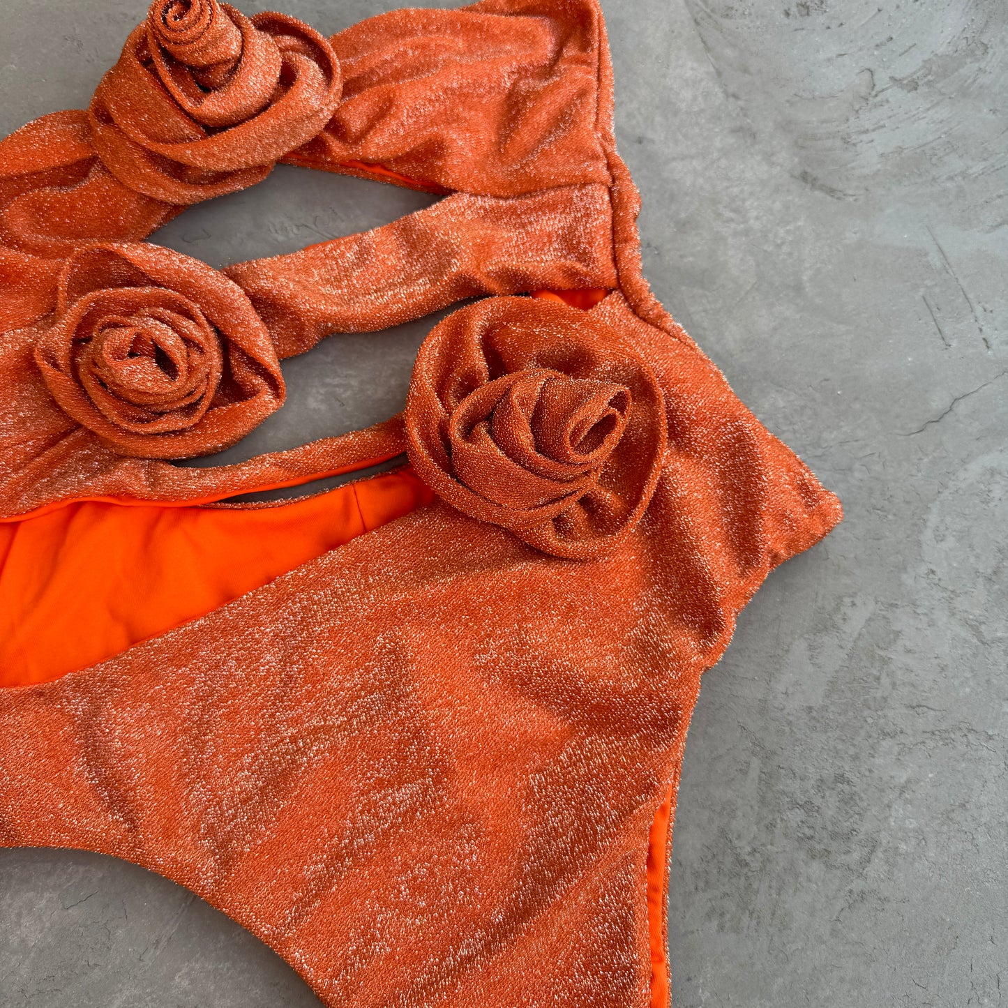 Laurice Orange Sparkle One Piece Swimsuit