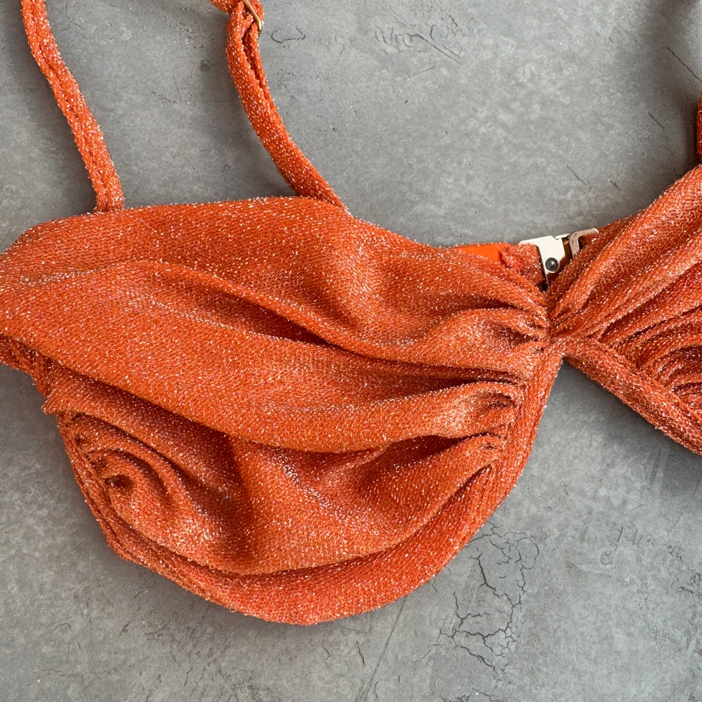 Orange Sparkle Haven Bikini Top