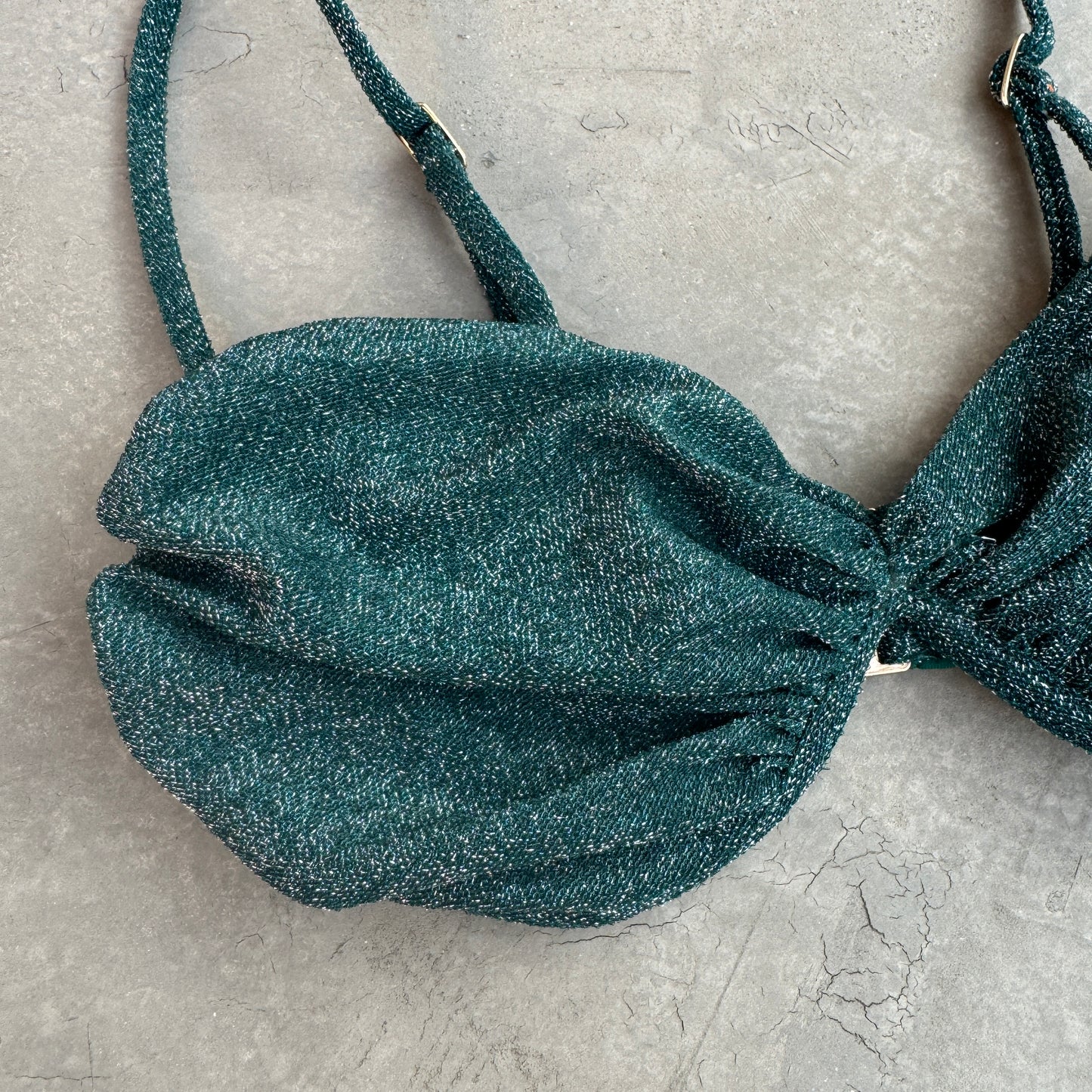 Teal Sparkle Haven Bikini Top