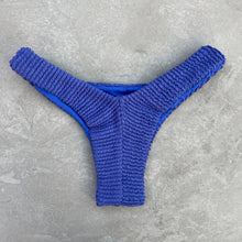 Load image into Gallery viewer, Indigo Blue Textured Bia Bikini Bottom
