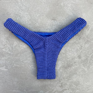 Indigo Blue Textured Bia Bikini Bottom