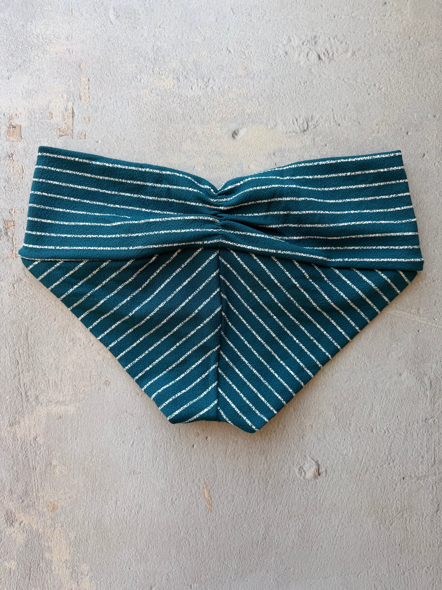 Oil Blue & White Seashore Striped Textured Melissa Bikini Bottom
