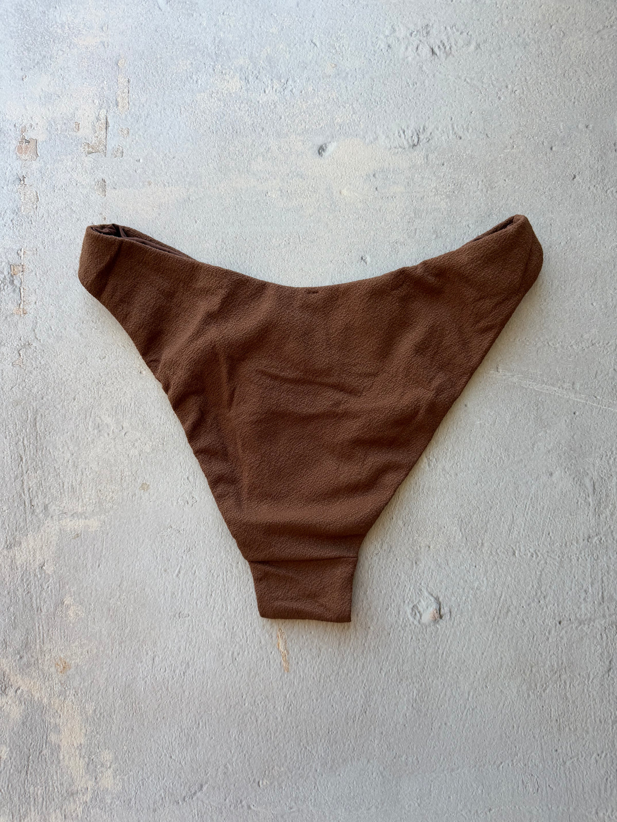 Cacau Brown Seashore Textured Minimalist Ivy Bikini Bottom