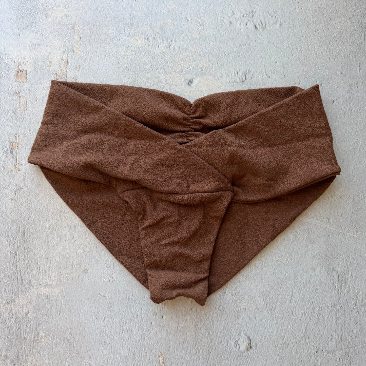 Cacau Brown Seashore Textured Melissa Bikini Bottom