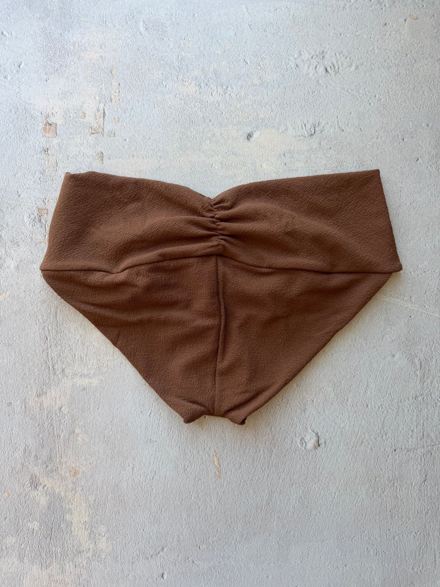 Cacau Brown Seashore Textured Melissa Bikini Bottom