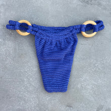 Load image into Gallery viewer, Indigo Blue Textured Kayla Bikini Bottom
