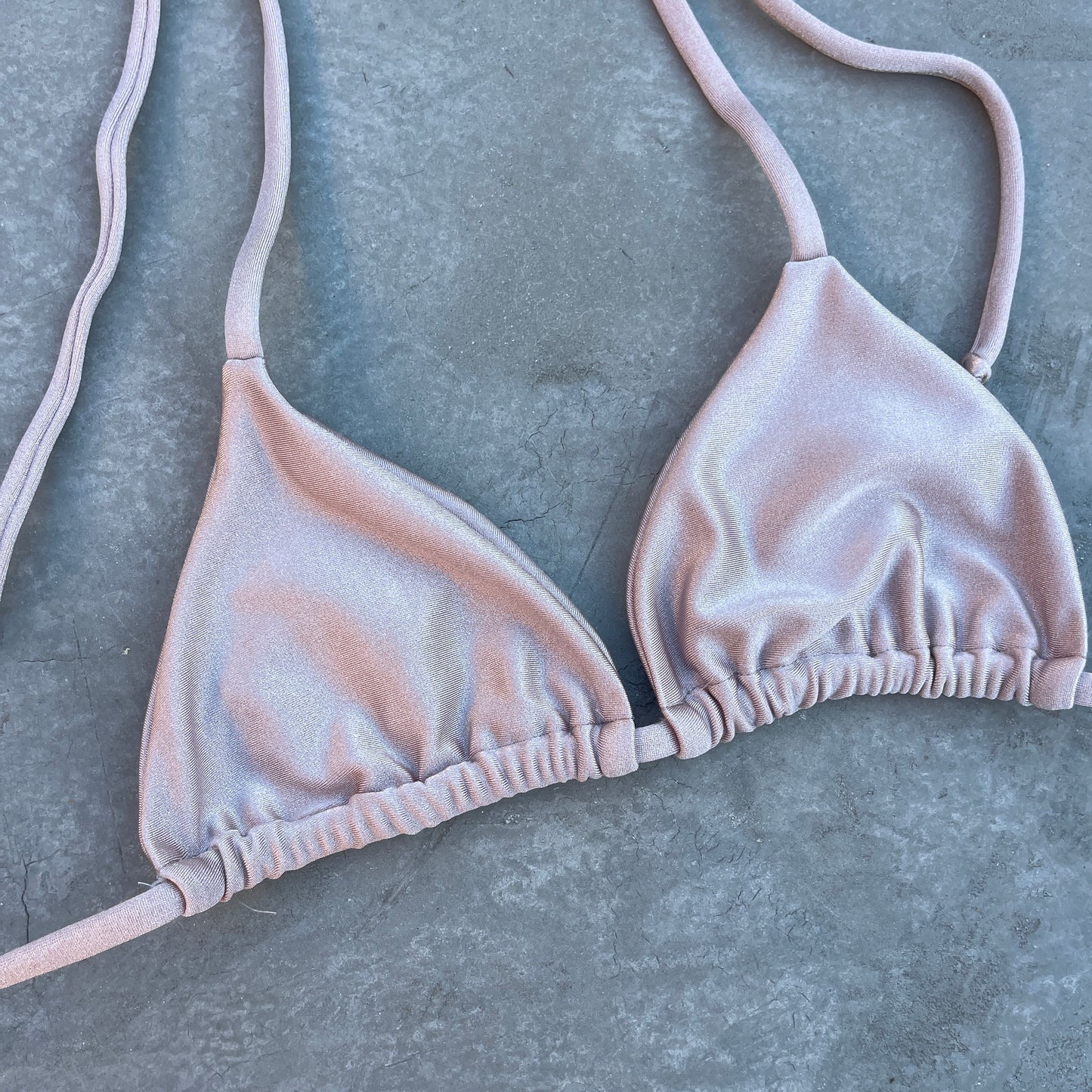 Champagne Sand Triangle Bikini Top