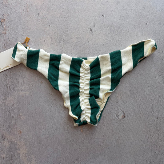 Jungle Green Seashore Textured Lili Ripple Bikini Bottom