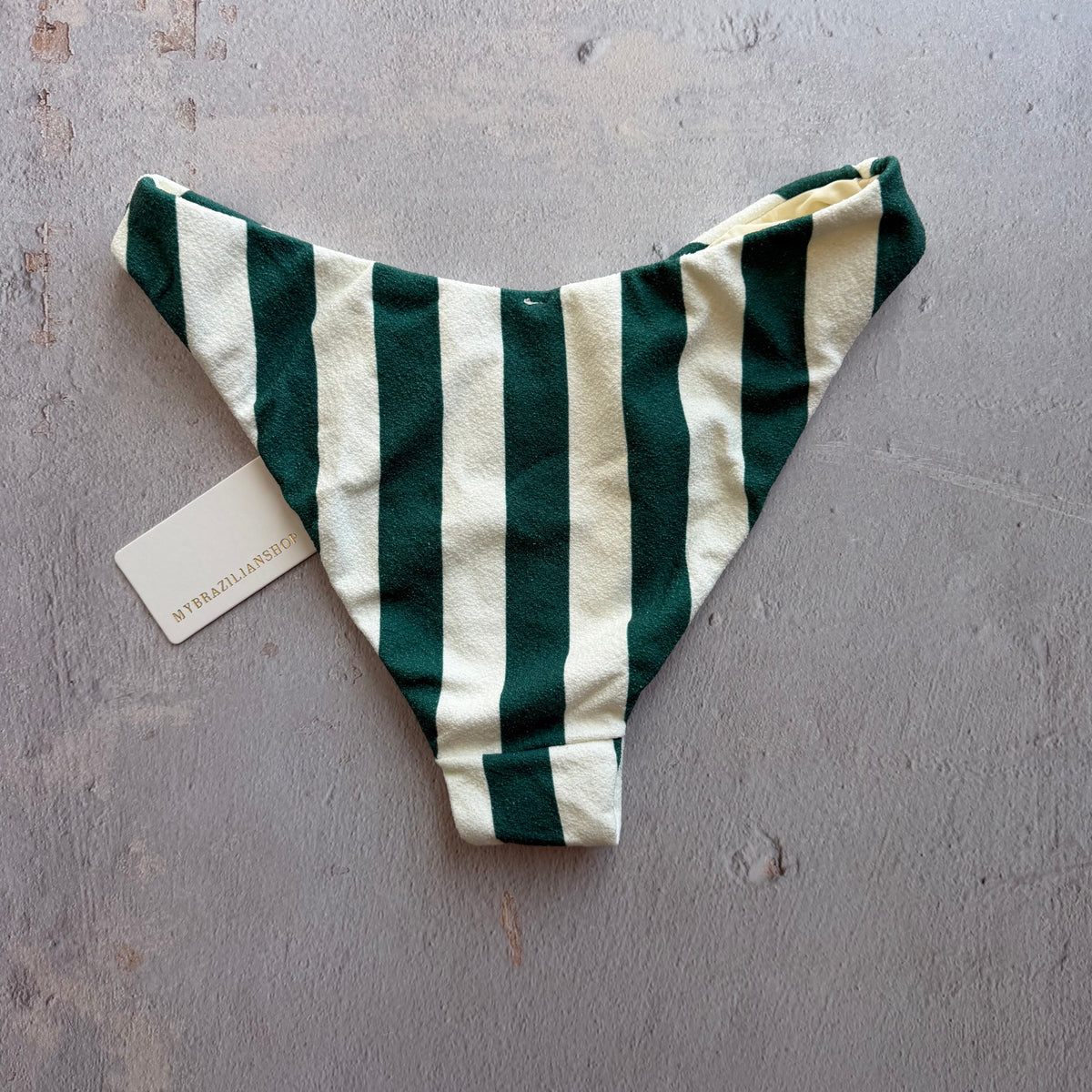 Jungle Green Seashore Textured Ivy Bikini Bottom