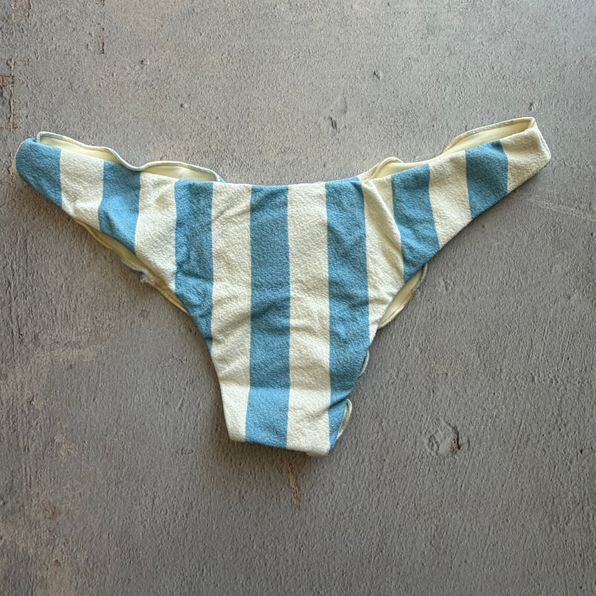 Pool Side Blue Seashore Textured Lili Ripple Bikini Bottom