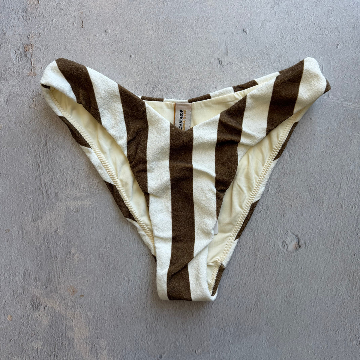 Safari Brown Seashore Textured Ivy Bikini Bottom