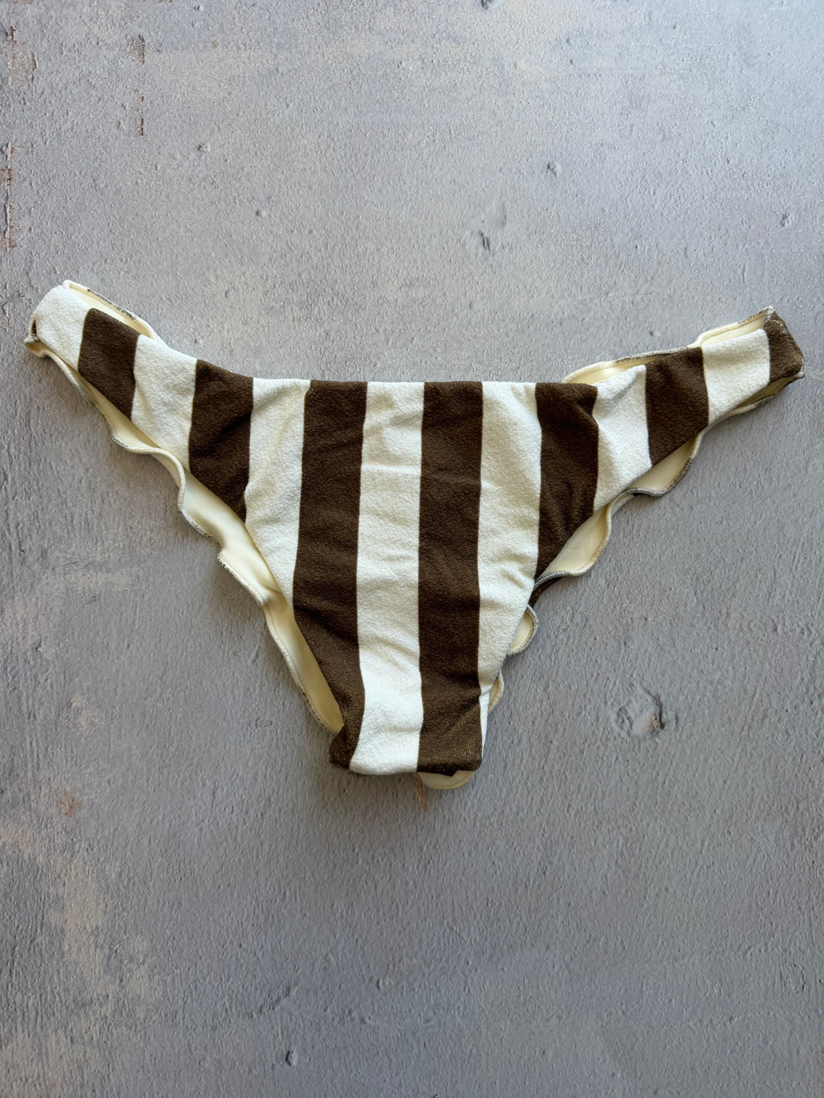 Safari Brown Seashore Textured Lili Ripple Bikini Bottom