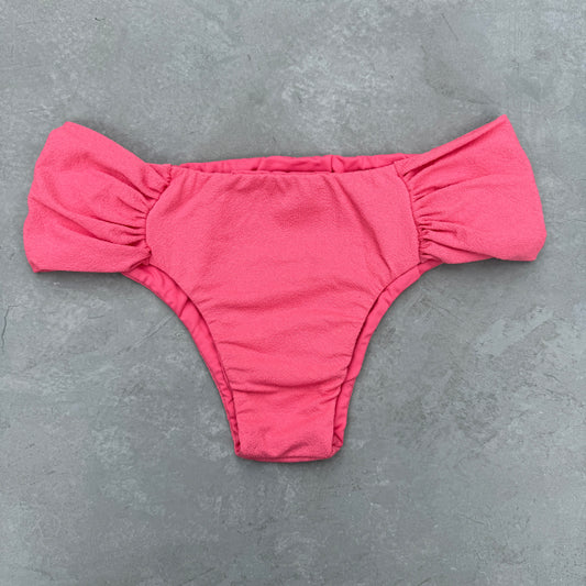 Seashore Textured Coral Delight Classy Cheeky Bikini Bottom