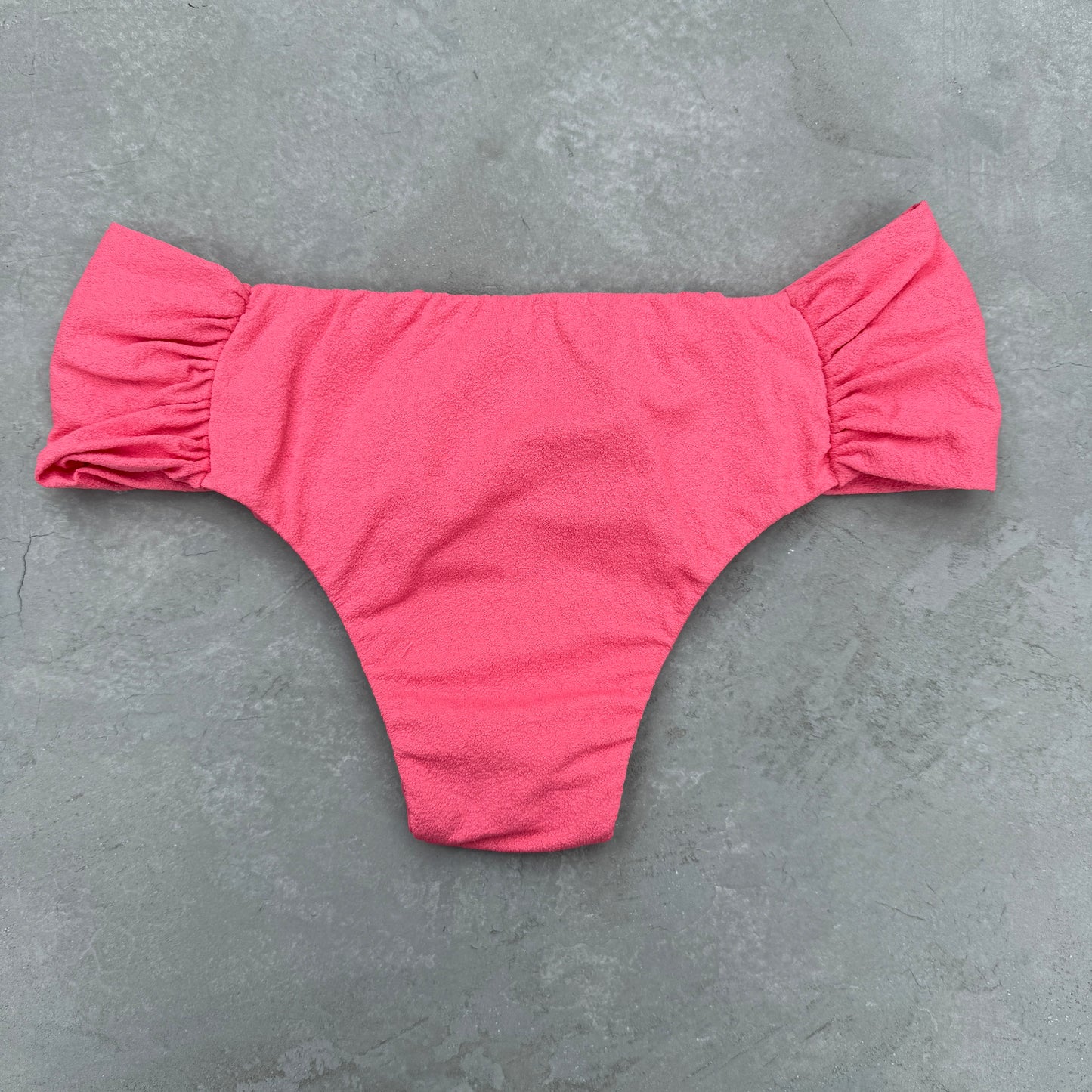 Seashore Textured Coral Delight Classy Cheeky Bikini Bottom