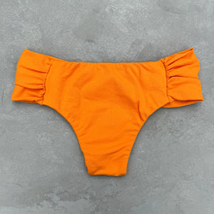Seashore Textured Orange Zest Classy Cheeky Bikini Bottom