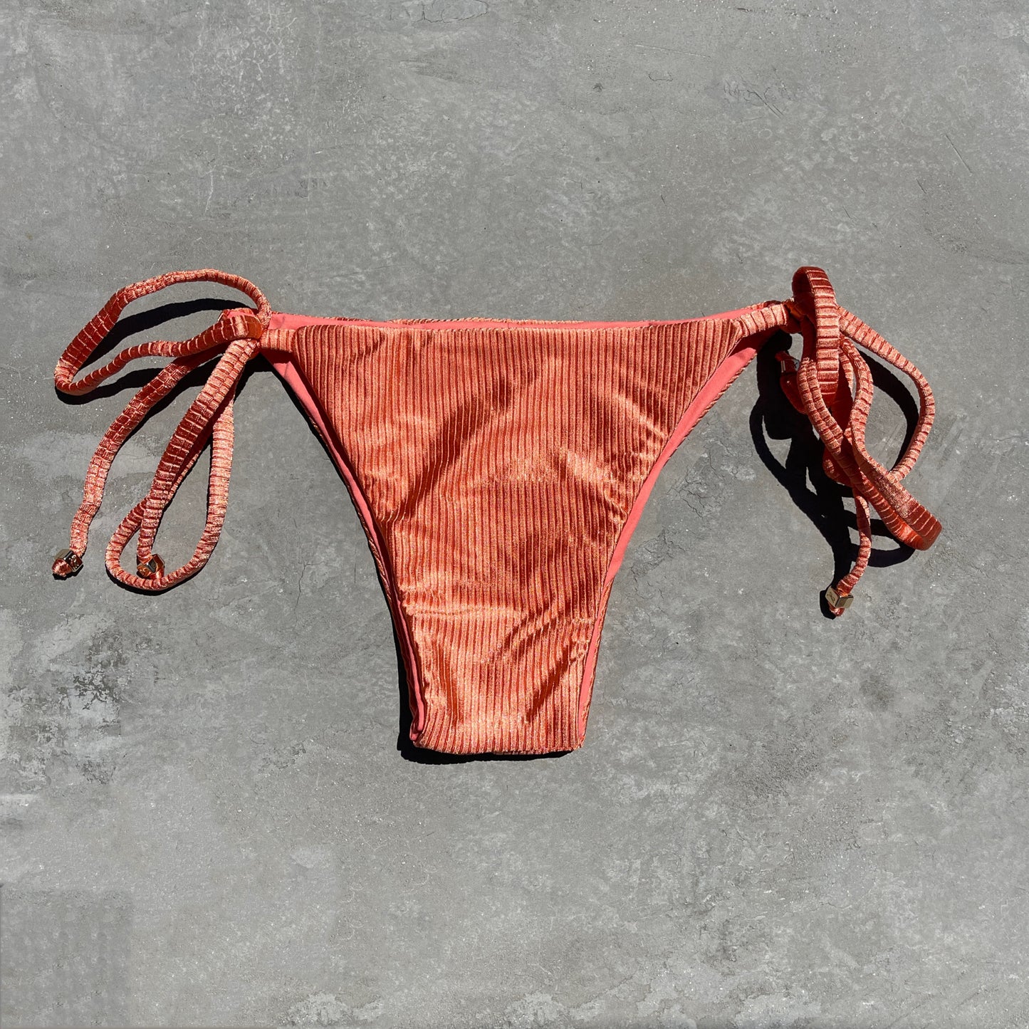 Coral Coast Ribbed Side Tie Bikini Bottom