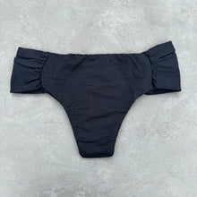 Load image into Gallery viewer, Seashore Textured Black Classy Cheeky Bikini Bottom
