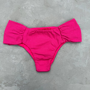 Seashore Textured Pink Riot Classy Cheeky Bikini Bottom