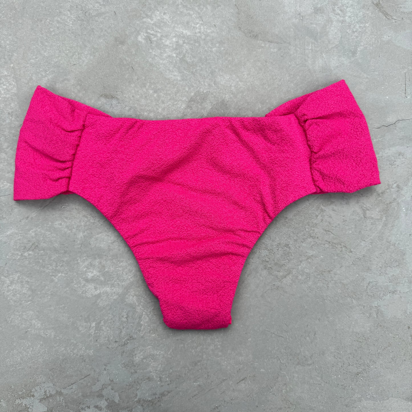Seashore Textured Pink Riot Classy Cheeky Bikini Bottom