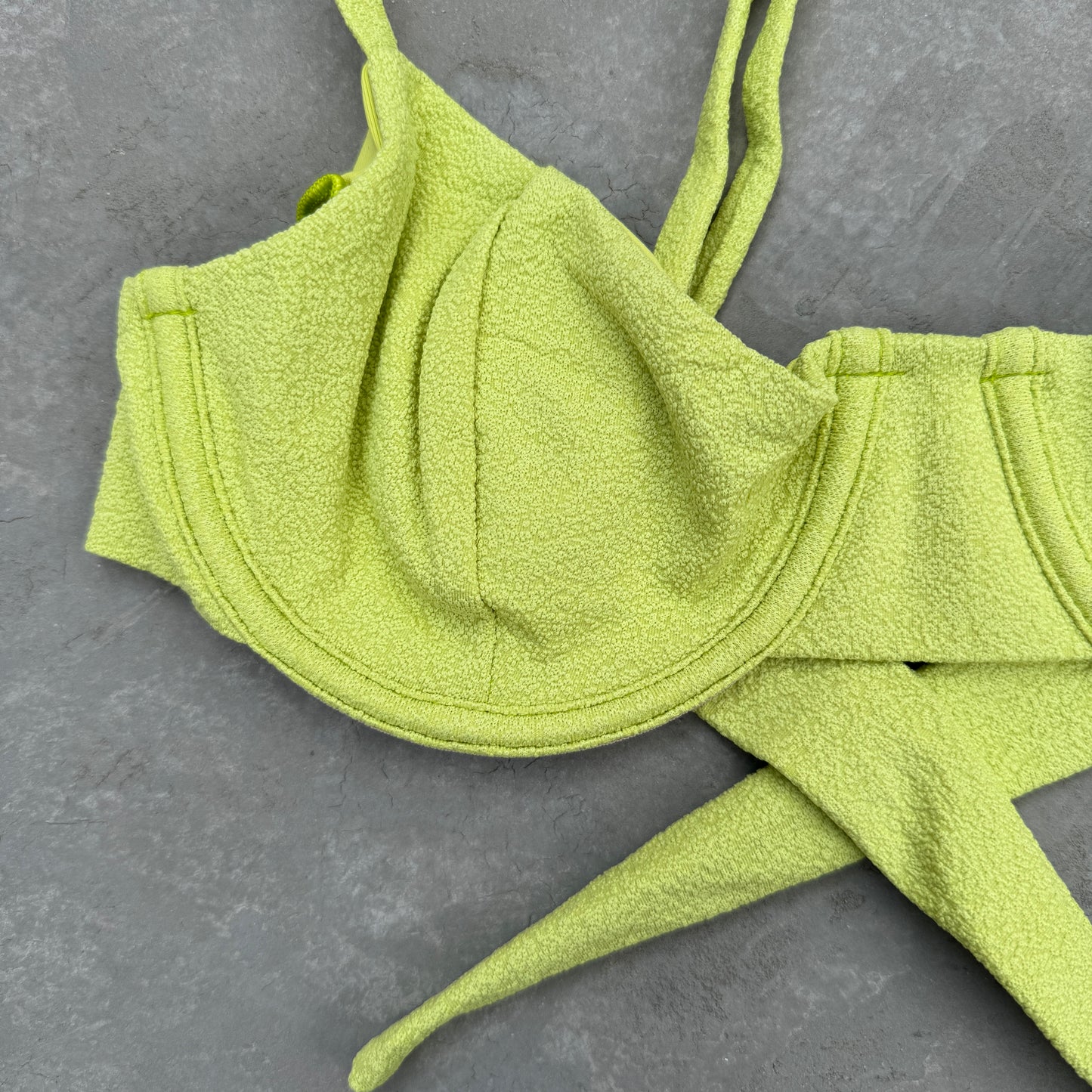 Seashore Textured Citrus Lindy Bikini Top