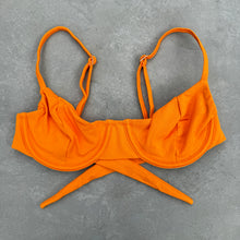 Load image into Gallery viewer, Seashore Textured Orange Zest Lindy Bikini Top

