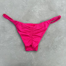 Load image into Gallery viewer, Seashore Textured Pink Riot Tanga Bikini Bottom
