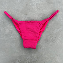 Load image into Gallery viewer, Seashore Textured Pink Riot Tanga Bikini Bottom
