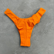 Load image into Gallery viewer, Seashore Textured Orange Zest Bia Flower Bikini Bottom
