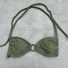 Load image into Gallery viewer, Seashore Textured Fern Green Kayla Bikini Top
