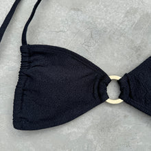 Load image into Gallery viewer, Seashore Textured Black Kayla Bikini Top
