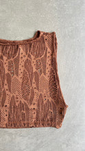 Load image into Gallery viewer, Tulum Brown Macrame Athens Crop Top

