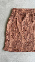 Load image into Gallery viewer, Tulum Brown Macrame Mini Skirt
