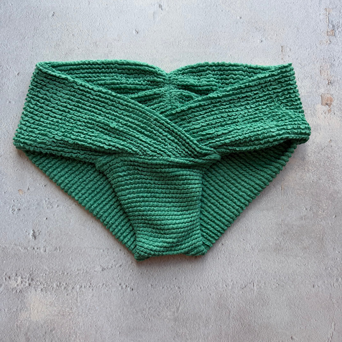 Ocean Avenue Green Textured Melissa Bikini Bottom