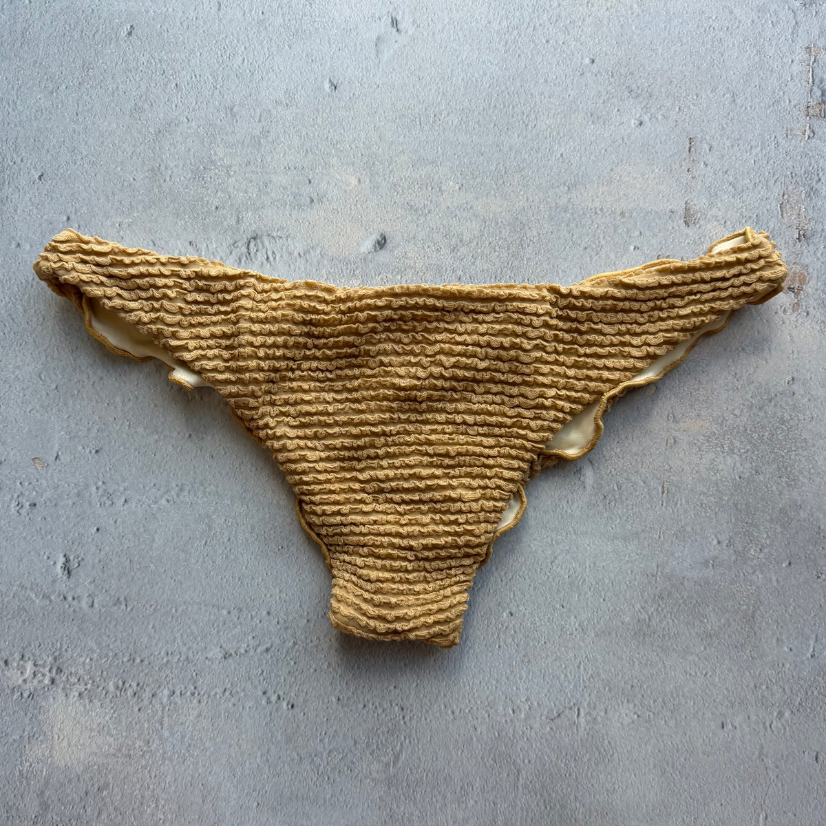 Sand Brown Lili Ripple Bikini Bottom