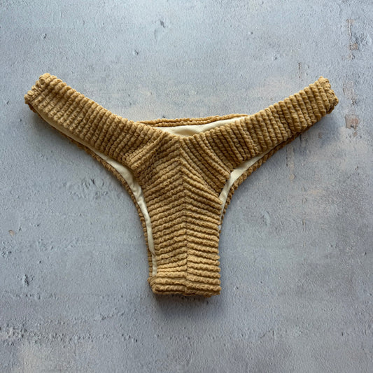 Sand Brown Textured Bia Bikini Bottom