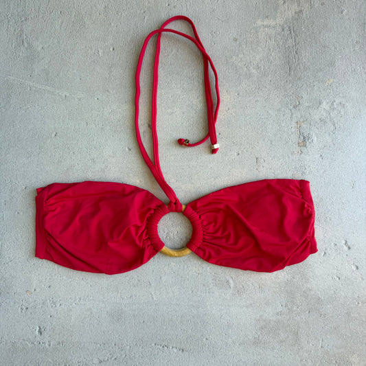 Red Amour Strapless Bikini Top