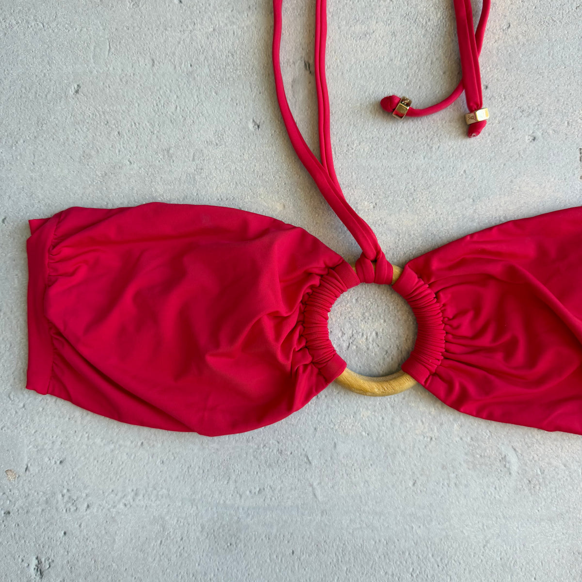 Red Amour Strapless Bikini Top