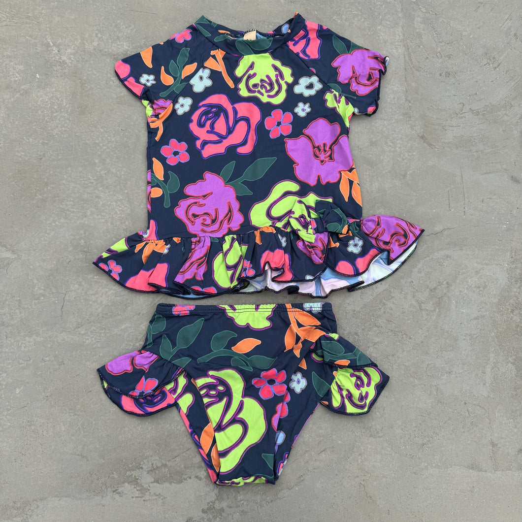 Oceanic Bloom Little Girls Bikini Set